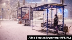 Снігопад в окупованому Сімферополі