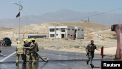 Кабулдун четинде, жанкечти жардыруу жасаган жер. 25-май, 2016-жыл.