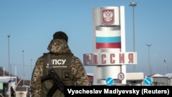 უკრაინა-რუსეთს შორის სასაზღვრო პუნქტი ხარკოვის ოლქში, გორლოვკასთან. 