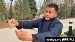 Қаңтар оқиғасы кезінде Алматыда оқ тиіп, жарақат алған Қосай Маханбаев. 29 қазан, 2025 жыл.