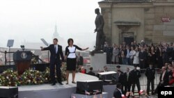 Истиқбол аз Барак Обама дар шаҳри Прага