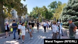 Сөз эркиндигин талап кылуу акциясы. Бишкек, Кыргызстан. Фото архивден