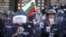 Полицаи по време на антиправителствен протест в София. Снимката е от 2 септември 2020 г.