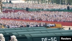 Міжконтинентальні ядерні ракети DF-5C на військовому параді до 80-ї річниці закінчення Другої світової війни. Пекін, Китай, 3 вересня 2025 року