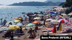 A rafailovici strand a budvai önkormányzat területén 2021. augusztus 12-én