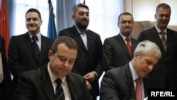 Lideri SPS-a Ivica Dačić i DS-a Boris Tadić