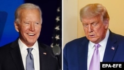 Joe Biden megválasztott amerikai elnök (balra) és Donald Trump hivatalban lévő elnök.
