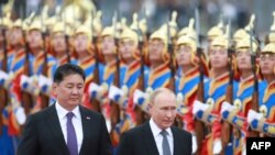 Урочистий прийом у Монголії очільника Росії Володимира Путіна, на арешт якого МКС видав ордер, який монгольська влада мала б виконати. Улан-Батор, 3 вересня 2024 року 