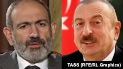 Никол Пашинян менен Илхам Алиев.