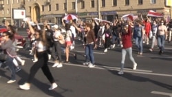 Dozens Arrested As Police Disperse Women Protesting Against Lukashenka