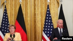 Angela Merkel și Joe Biden, la Casa Albă de la Washington