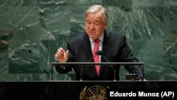 БУУнун баш катчысы Антониу Гутерриш. 21-сентябрь, 2021-жыл.