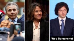 ფოტოკოლაჟი. მარცხნიდან: ბიძინა ივანიშვილი, რობინ დანიგანი და ირაკლი კობახიძე