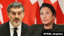 Михаил Кавелашвили и Саломе Зурабишвили, коллаж