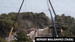 Будівництво на території Фороського парку, березень 2021 року