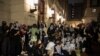 Protestat në mbështetje të palestinezëve, në kampusin e Universitetit Columbia.