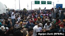 Біженці на угорсько-сербському кордоні. 15 вересня 2015 року