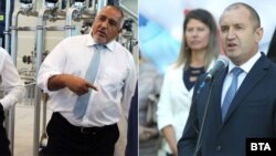 Фото-колаж на министър-председателя Бойко Борисов и президента Румен Радев