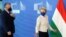 Orbán Viktor és Ursula von der Leyen az EU brüsszeli központjában, a Berlaymont épületben 2021. április 23-án