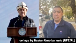 И.о. президента премьер-министр Садыр Жапаров и Канназар Ыдырысов (справа). 