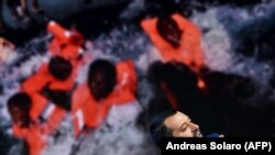 Ministrul de Interne și vice premier al Italiei, Mateo Salvini în timpul emisiunii „Porta a Porta” la Rai 1