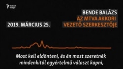 Bende Balázs vezető szerkesztő az MTVA értekezletén 2019. március 25-én, 3. rész
