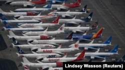 Prizemljeni avioni Boeinga 737 Max na aerodromu u Washingtonu, SAD, 17. novembra 2020.