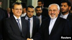 دیدار محمدجواد ظریف٬ وزیر خارجه ایران و همتای لبنانی‌اش عدنان منصور- ۲۳ دی‌ماه ۱۳۹۲