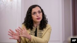 Arhivska fotografija predsjednice Kosova Vjose Osmani u Prištini 29. septembra 2023.