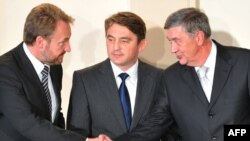 Tročlano Predsjedništvo BiH: Bakir Izetbegović, Željko Komšić i Nebojša Radmanović, novembar 2010.