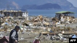 Shoichiro Kamaichi šeta ruševine u potrazi za porodičnim uspomenama u blizini grada Otsuchiu prefektura Iwate, 12. april 2011.