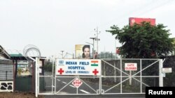 Элчи Лука Аттанасионун сөөгү жаткан өлүккана. Гома, Конго. 2021-жылдын 22-февралы.