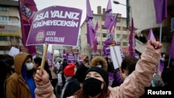 Protesta kundër tërheqjes së Turqisë nga Konventa e Stambollit.