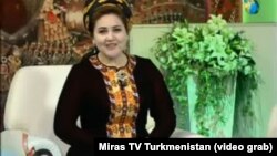 Ведущая канала "Мирас" государственного телевидения Туркменистана 