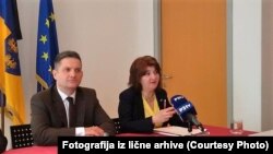 Mirsada Župani Zulić na jednoj od konferencija za novinare