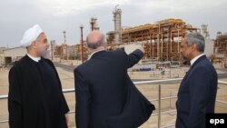 حسن روحانی، بیژن نامدار زنگنه، وزیر نفت در میدان پارس جنوبی