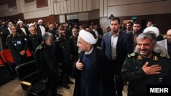 حسن روحانی رئیس جمهور و محمدعلی جعفری فرمانده سپاه