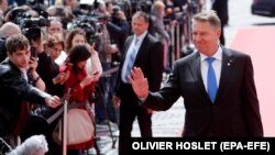 Președintele României Klaus Iohannis la summitul UE de la Sibiu. 9 mai 2019