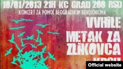 Plakat za koncert u KC Gradu