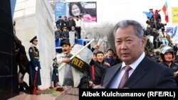 Курманбек Бакиев. Коллаж.