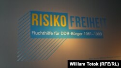 Imagine de la expoziția „Calea fugarilor din est”. Berlin/Marienfelde 