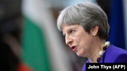 Прем’єр-міністр Великої Британії Тереза Мей на саміті в Брюсселі, 22 березня 2018 року