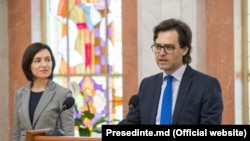 Nicu Popescu,noul ministru de externe, alături de Maia Sandu