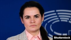 BELGIUM – Belarusian oppositionist Svitlana Tikhanovska during a press conference in Brussels, September 21, 2020