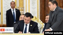 Кыргызстандын президенти Садыр Жапаров ШКУ саммитинде. 17-сентябрь, 2021