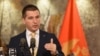 President of the Parliament of Montenegro Aleksa Becic during a press conference in Podgorica