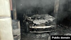 Өрт чалган автоунаа.