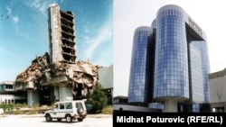 Zgrada Oslobođenja za vrijeme rata i nakon rata, dio koji je pretvoren u hotel