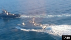 Incident maritim în apropierea strâmtorii Kerci, 25 noiembrie 2018. Sursa FSB