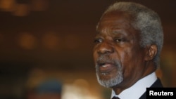 Kofi Annan po dolasku u Siriju, 28. maj 2012.